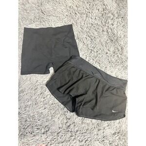 Nike Running Shorts Pink Sport Seamless Compression Biker Shorts Black Size L